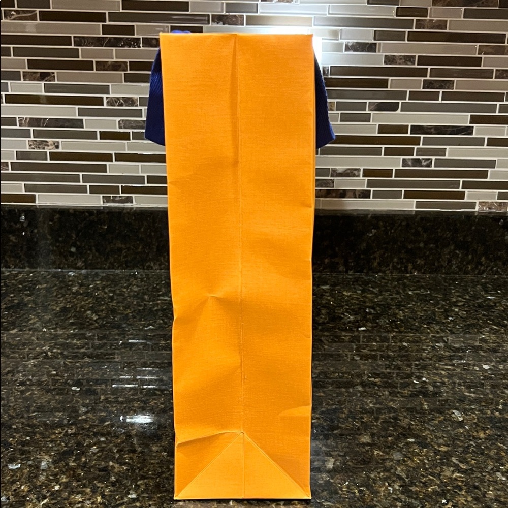 LV Vibrant Orange Bag with Blue Handles - Picture 6 of 13